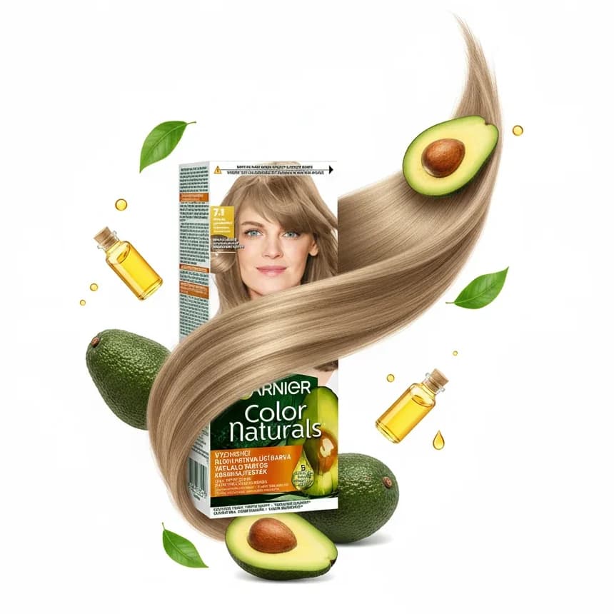 کیت رنگ مو شماره 7.1 گارنیر مدل Ash Blonde (بلوند خاکستری) — تصویر ۲