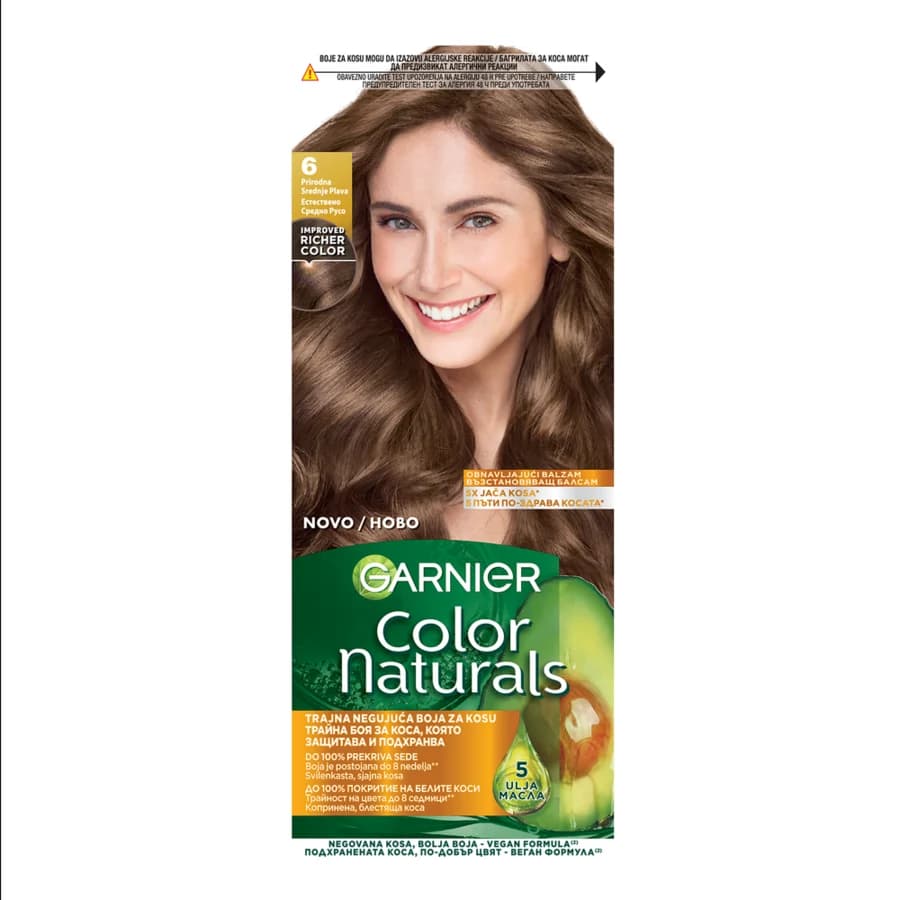 کیت رنگ مو شماره 6 گارنیر مدل Dark Blonde (بلوند تیره) — تصویر ۳