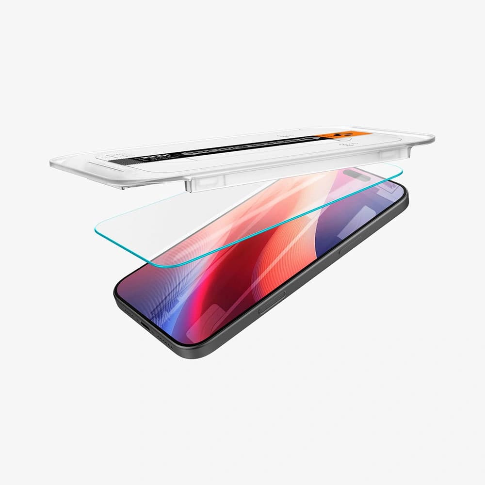 گلس 16پرو از برند SPIGEN مدل TR EZFIT شفاف — تصویر ۳