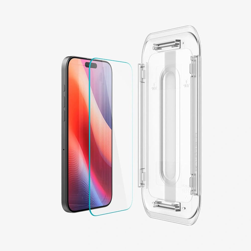 گلس 16پرو از برند SPIGEN مدل TR EZFIT شفاف — تصویر ۴