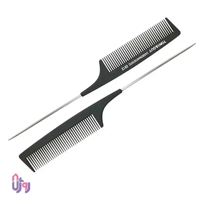شانه مو دمباریک فلزی تونی اند گای TONI & GUY مدل 0812 — تصویر ۳