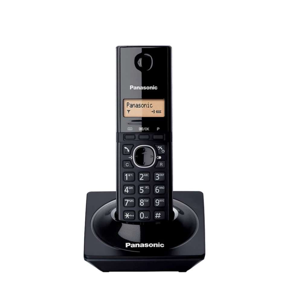 گوشی تلفن بی سیم پاناسونیک KX-TG1711، سرویس شده، کارکرده، تمیز، کارتن دار، رنگ مشکی