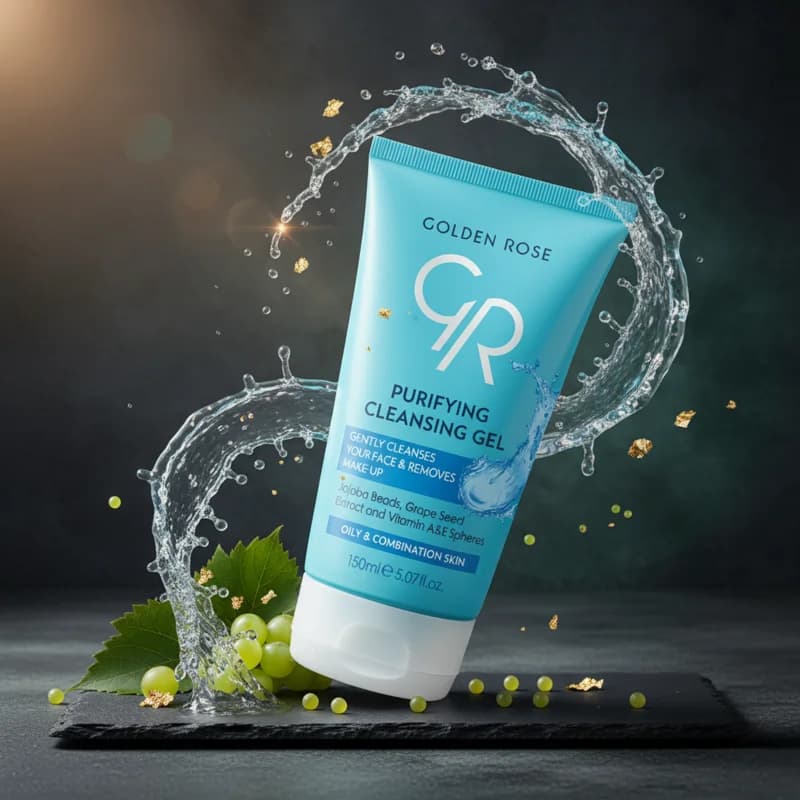 ژل پاک کننده صورت گلدن رز مدل Purifying Cleansing Gel – پوست‌ چرب و مختلط | حجم 150 میل — تصویر ۶