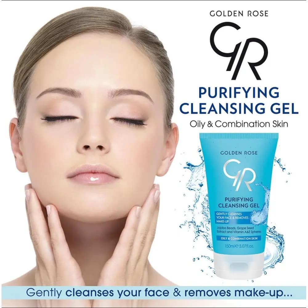 ژل پاک کننده صورت گلدن رز مدل Purifying Cleansing Gel – پوست‌ چرب و مختلط | حجم 150 میل — تصویر ۴