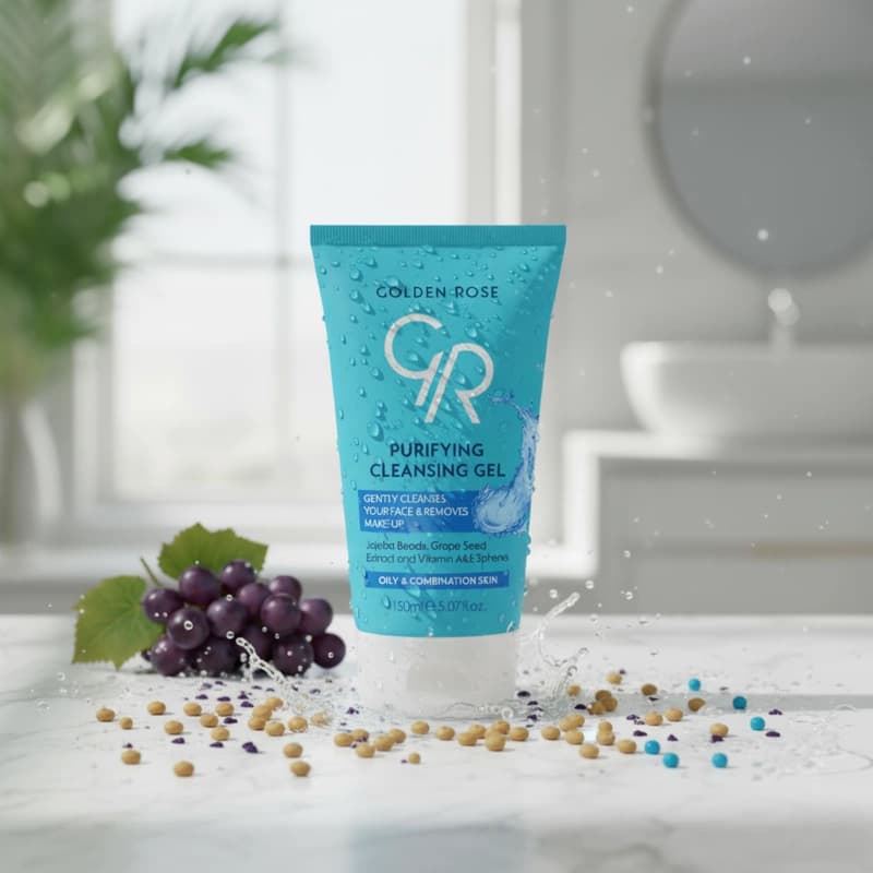 ژل پاک کننده صورت گلدن رز مدل Purifying Cleansing Gel – پوست‌ چرب و مختلط | حجم 150 میل — تصویر ۵