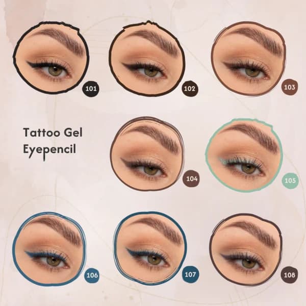 مداد چشم ضدآب تتو ژل گلدن رز مدل Tattoo Gel — تصویر ۴