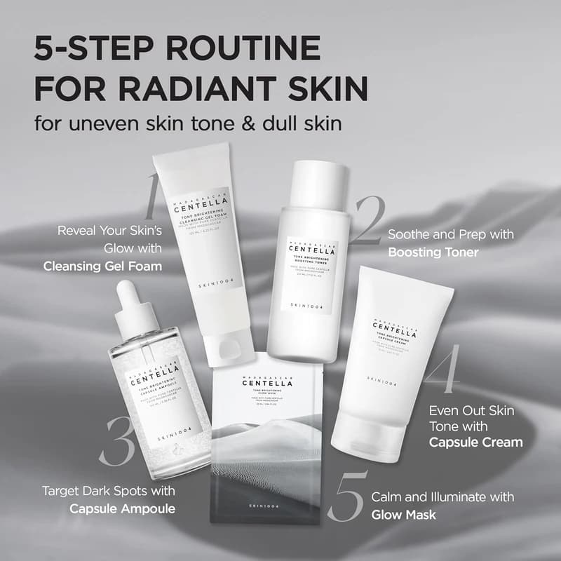تونر ضد لک و روشن کننده سنتلا ماداگاسکار اسکین 1004 مدل Tone Brightening Boosting Toner | حجم 210 میلی‌لیتر — تصویر ۸