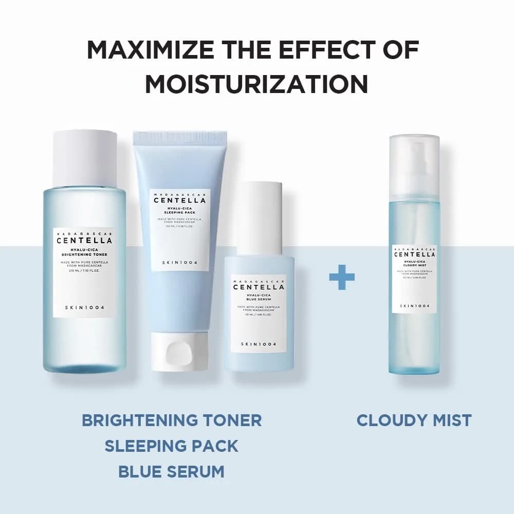 اسپری آبرسان و تسکین دهنده سنتلا ماداگاسکار اسکین 1004 مدل Hyalu-Cica Cloudy Mist | حجم 120 میلیلیتر — تصویر ۸