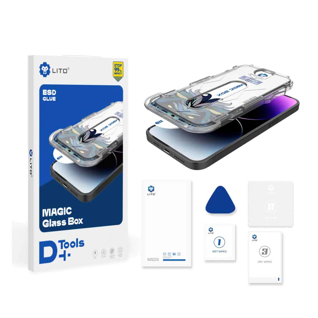 گلس آيفون 16 پرو/ 17 پرو / 17 برند LITO مدل D+ TOOLS — تصویر ۳