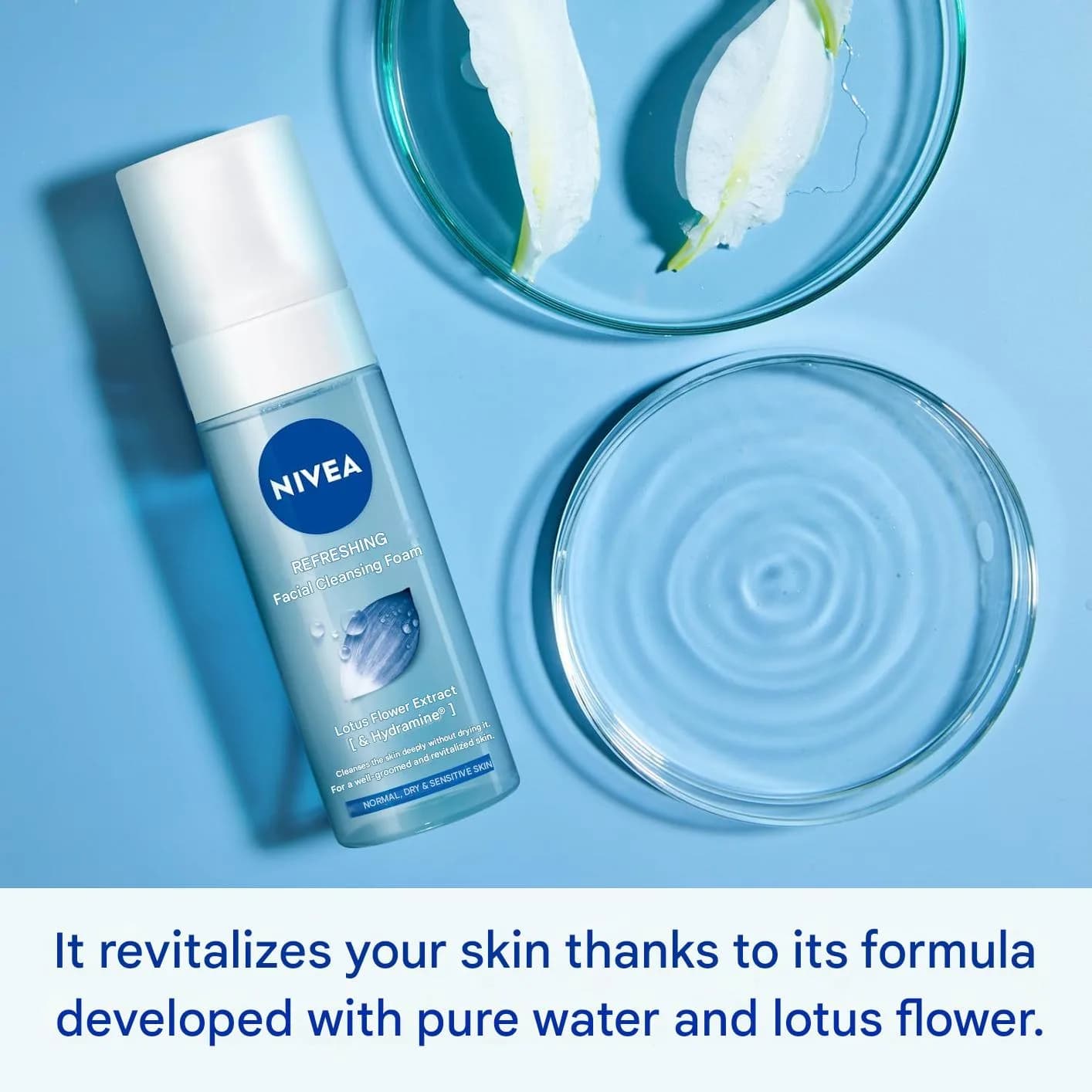 فوم شستشوی صورت نیوآ Nivea مدل Canlandirici – مناسب پوست‌های نرمال، خشک و حساس | حجم 150 میلی‌لیتر — تصویر ۴