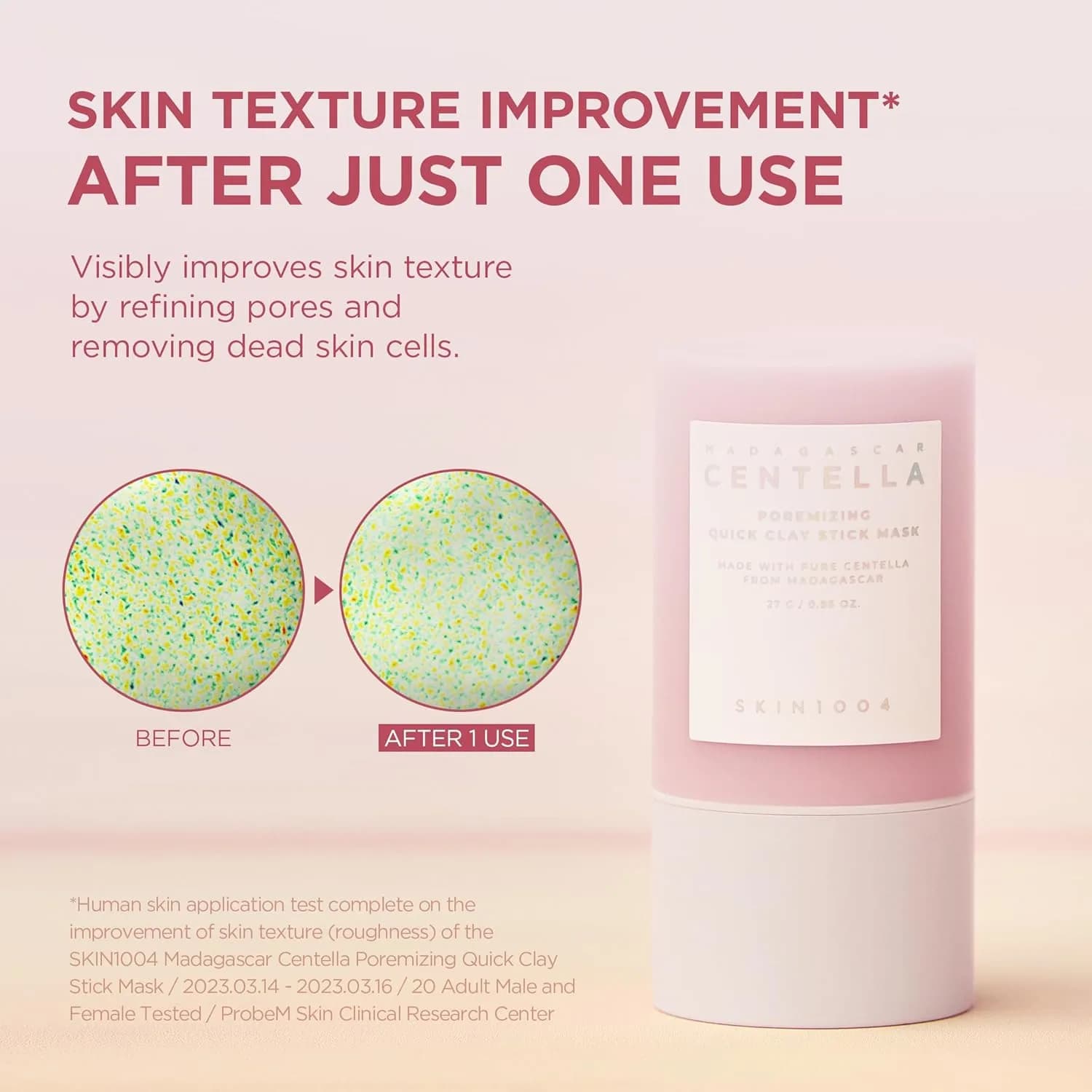 ماسک استیکی کنترل منافذ سنتلا اسکین 1004 مدل Poremizing Quick Clay Stick Mask | حجم 27 گرم — تصویر ۶