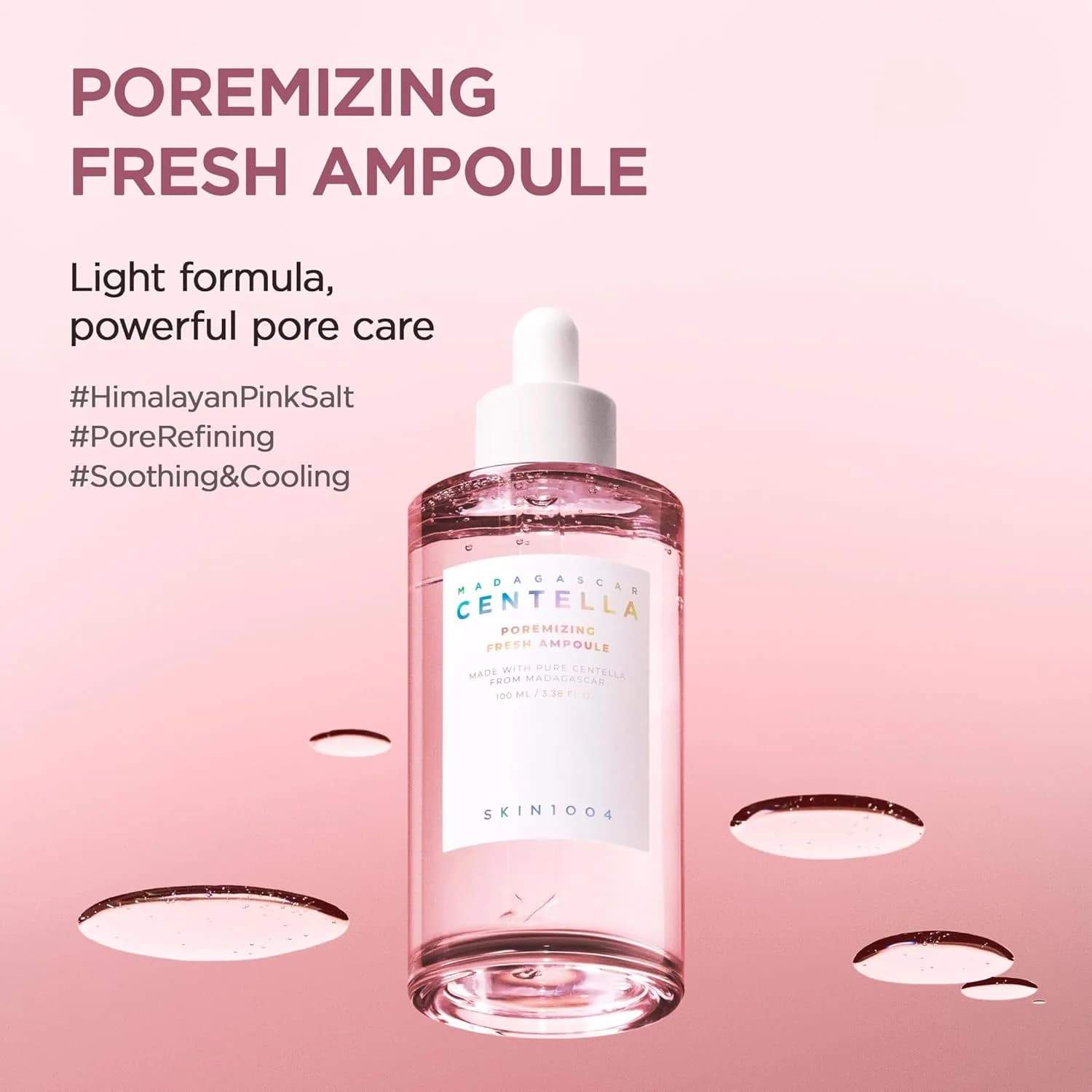 آمپول کنترل منافذ و آبرسان اسکین 1004 مدل Poremizing Fresh Ampoule | حجم 100 میلی‌لیتر — تصویر ۴