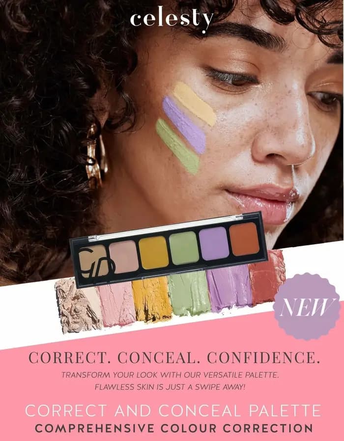 پالت کرمی کاموفلاژ گلدن رز مدل Correct & Conceal — تصویر ۶