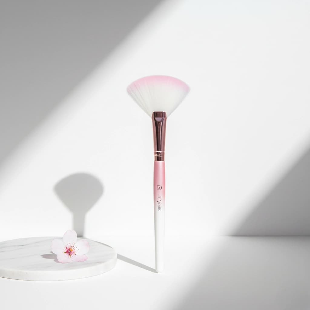 براش بادبزنی گلدن رز مدل Devobis Fan Brush — تصویر ۴