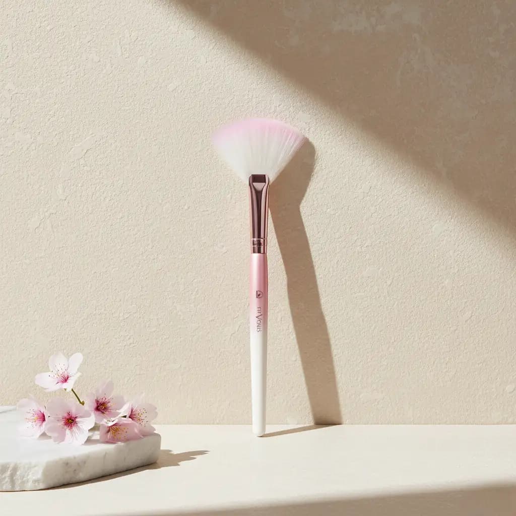 براش بادبزنی گلدن رز مدل Devobis Fan Brush — تصویر ۳