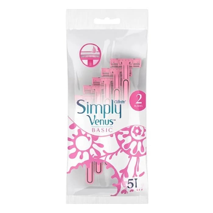 ژیلت ونوس 2 لبه صورتی مدل simply venus 5 عددی — تصویر ۲