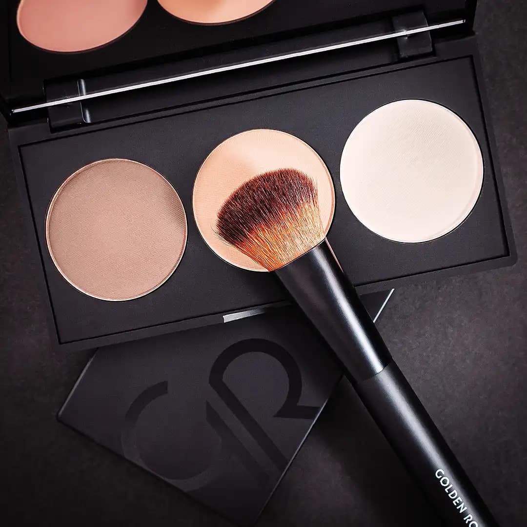 پالت پودری سه رنگ کانتورینگ گلدن رز مدل Contour Powder Kit — تصویر ۴