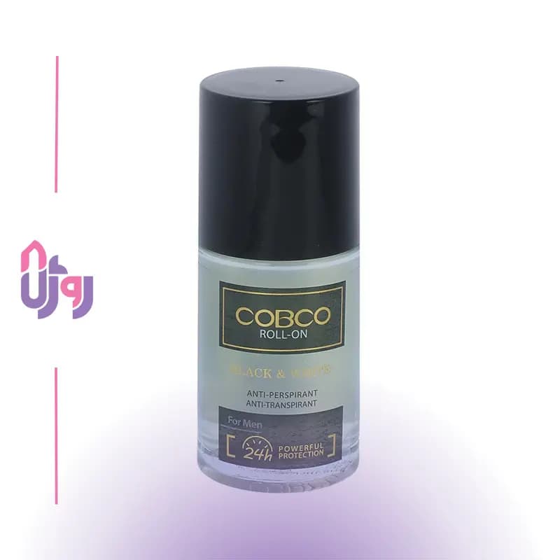 مام رول ضد تعریق مردانه کوبکو COBCO مدل بلک وایت Black & White حجم 75 میلی لیتر