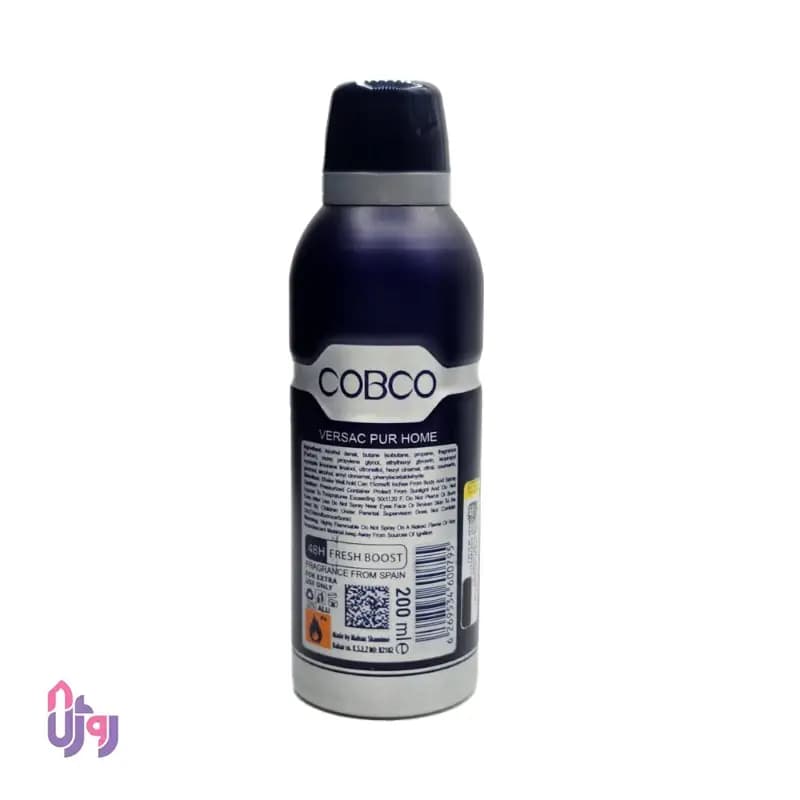اسپری بدن مردانه کوبکو COBCO مدل هوم اسپرت HOMME SPORT حجم 200 میلیلیتر — تصویر ۲