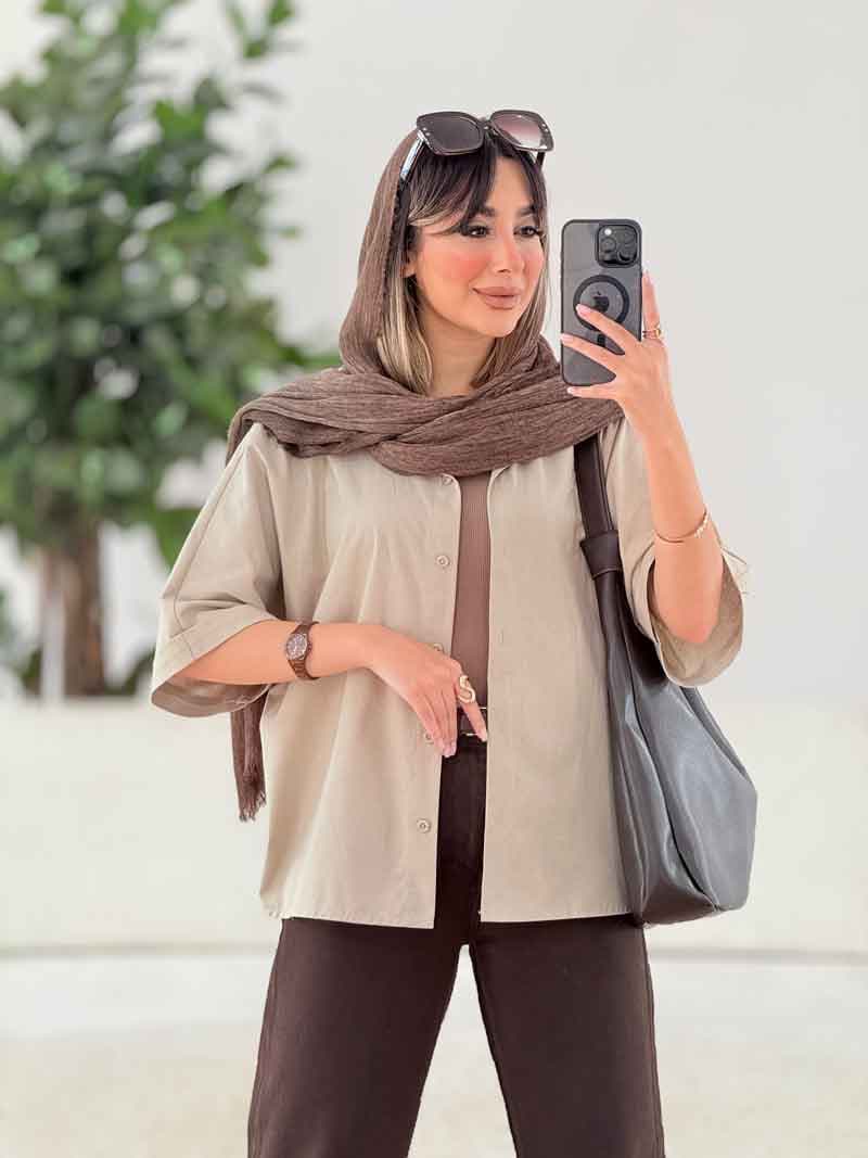 مانتو جلو دکمه شیبا کد 7898 — تصویر ۲