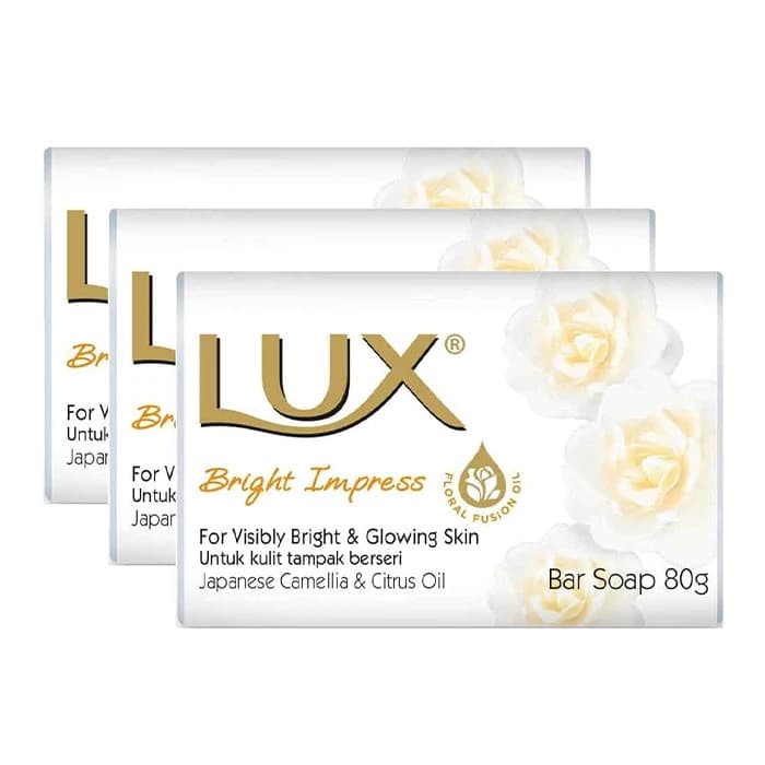 صابون لوکس bright impress بسته 3 عددی 240 گرمی