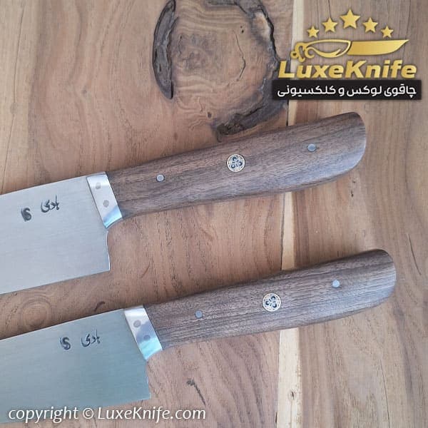 چاقو آشپزی حرفه ای مدل داتیس ( تیغه استیل ضد زنگ ، دسته چوب گردو ) — تصویر ۲