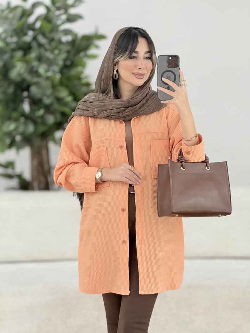 مانتو پشت دکمه سوفیا کد 7885 — تصویر ۸