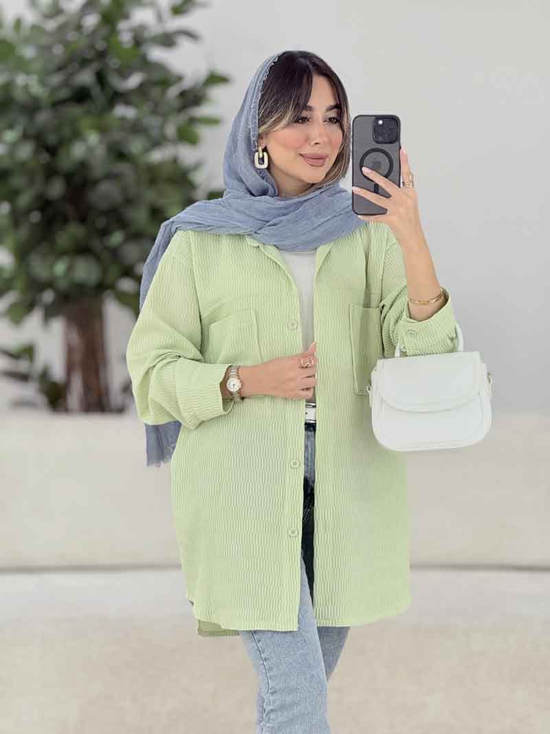 مانتو پشت دکمه سوفیا کد 7885 — تصویر ۲