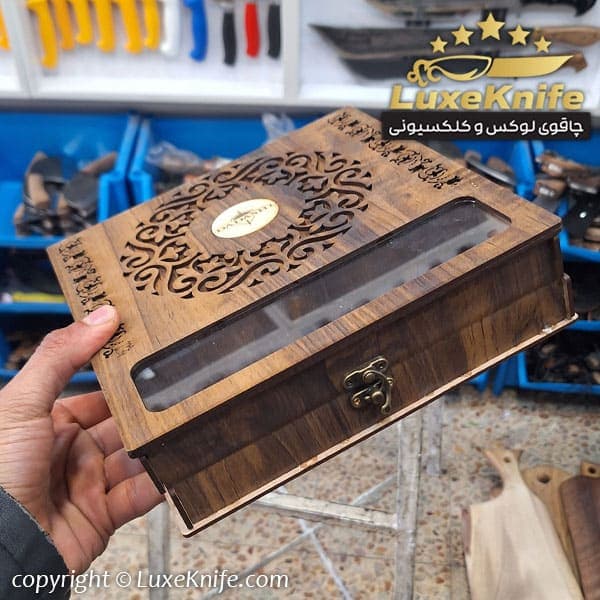 کارد و چنگال میوه خوری طرح الماس دسته رنگ سفید صدفی — تصویر ۳