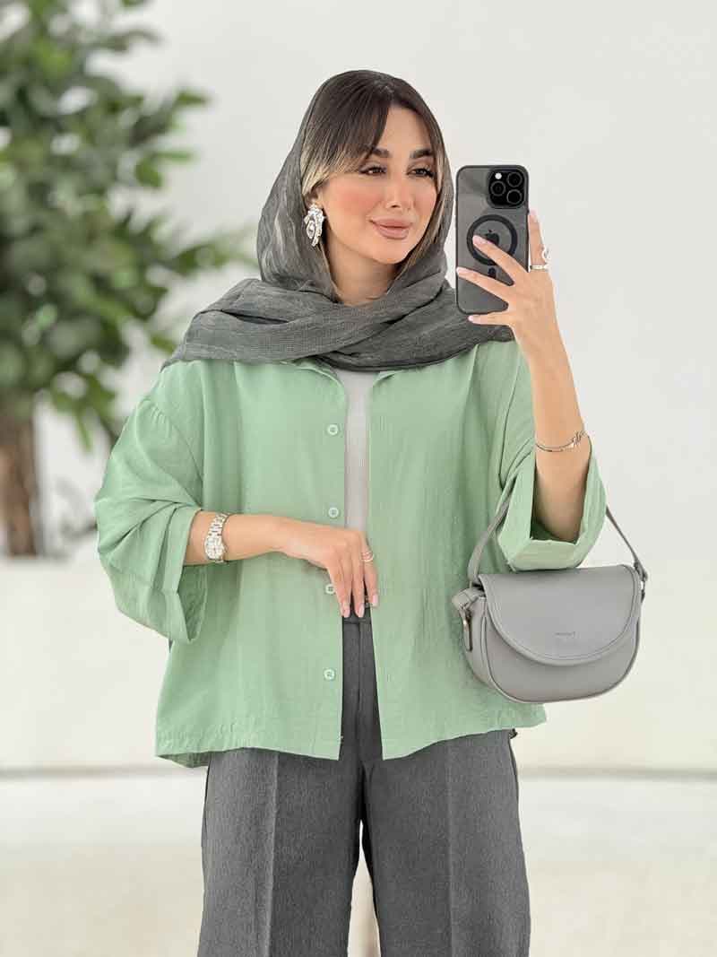 مانتو جلو دکمه نگار کد 7833 — تصویر ۴