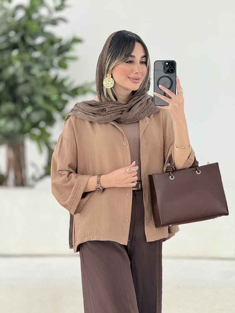 مانتو جلو دکمه نگار کد 7833 — تصویر ۸