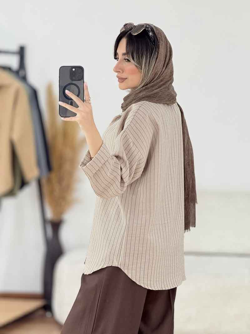 مانتو پایین هلال آنیدا کد 7837 — تصویر ۴