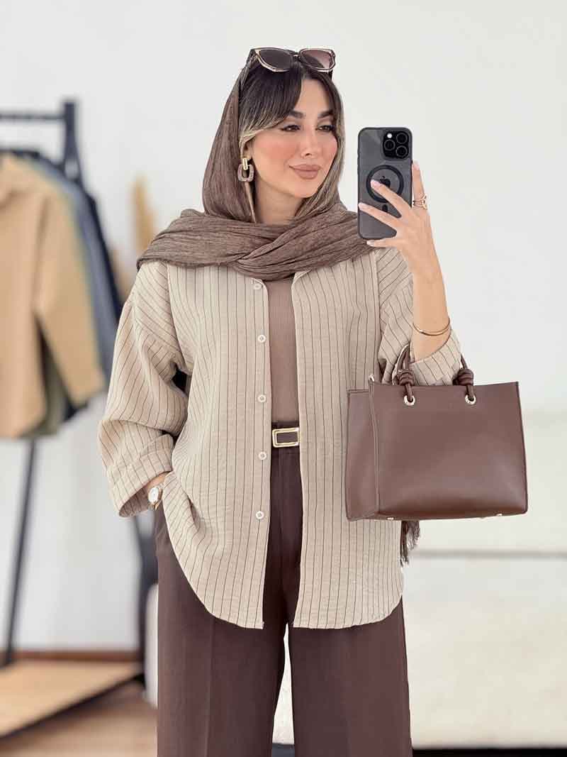 مانتو پایین هلال آنیدا کد 7837 — تصویر ۷