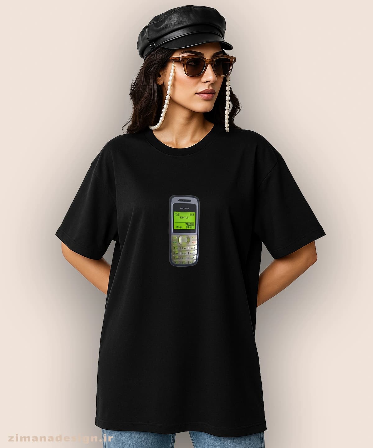 تیشرت لش مردانه و زنانه نوستالژی طرح نوکیا 1200 — تصویر ۴