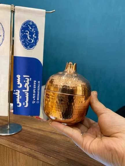 قندان مسی طرح انار بزرگ — تصویر ۲