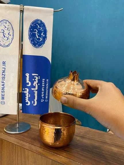 قندان مسی طرح انار بزرگ — تصویر ۳