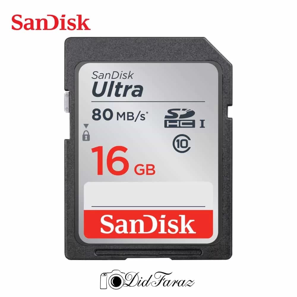 کارت حافظه SDHC سن دیسک مدل Ultra کلاس 10 استاندارد UHS-I U1 سرعت 80MBps ظرفیت 16 گیگابایت