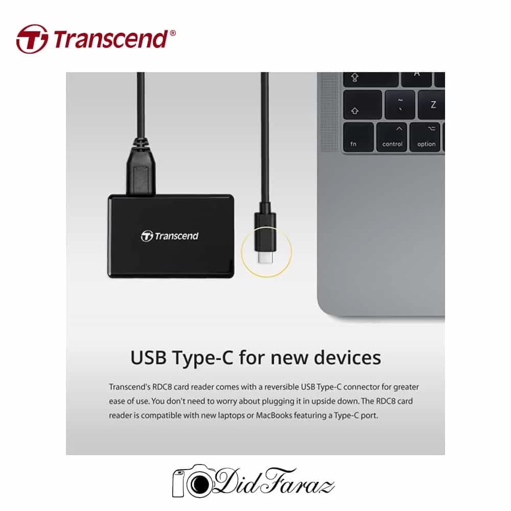 کارت‌خوان ترنسند Transcend RDC8 USB 3.1 Gen 1 Card Reader — تصویر ۶