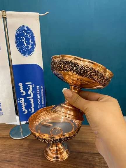 پیاله مسی گلبرگ پایه بلند مسی — تصویر ۳