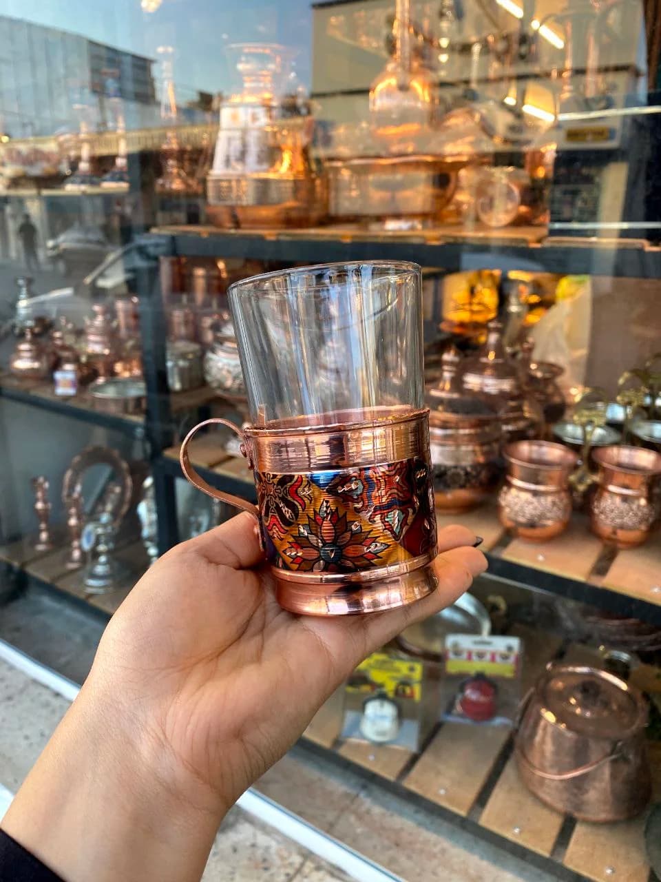 لیوان مسی گالش طرح ترمه — تصویر ۵