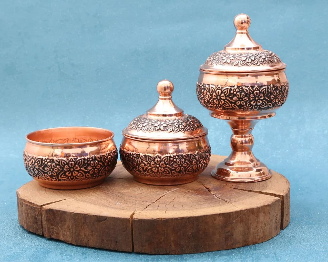 قندان مسی بدون پایه یاسمن — تصویر ۲