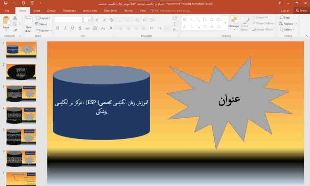 پاورپوینت آموزش زبان انگلیسی تخصصی (ESP) تمرکز به انگلیسی پزشکی