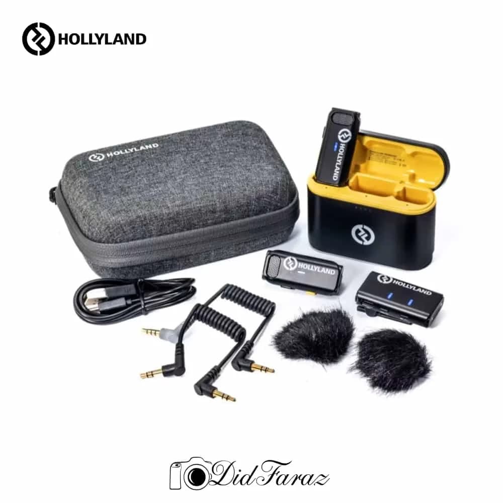 میکروفون یقه ای بی سیم Hollyland Lark M1 Duo Wireless Microphone — تصویر ۲