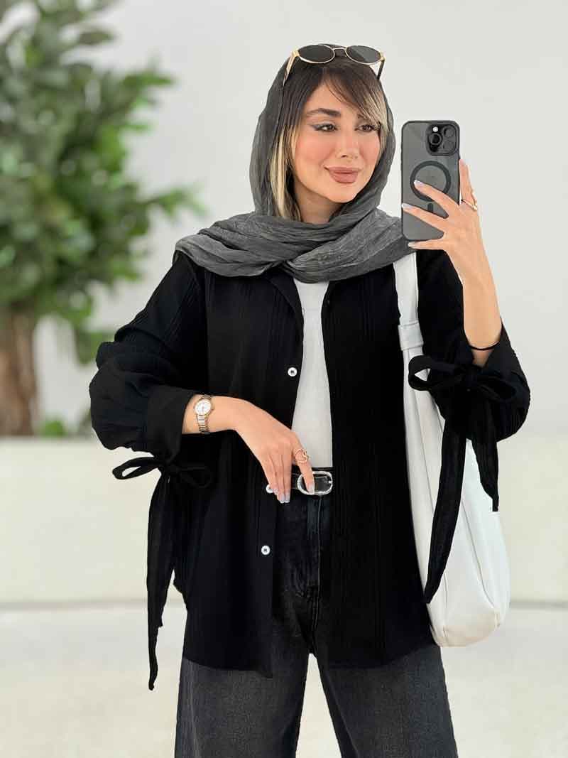 مانتو آستین بند پایین هلال کد 7739 — تصویر ۷