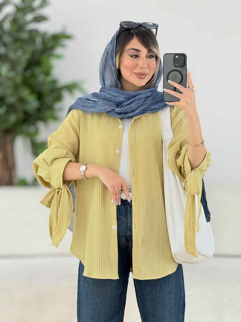 مانتو آستین بند پایین هلال کد 7739 — تصویر ۸