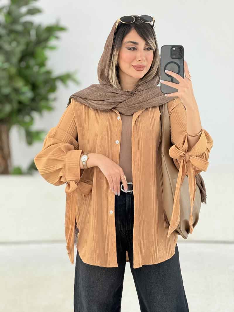 مانتو آستین بند پایین هلال کد 7739 — تصویر ۳