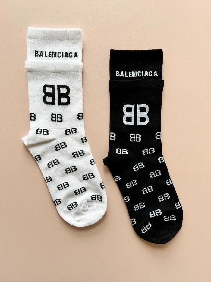 جوراب ساق بلند ورزشی طرح بالنسیاگا BALENCIAGA دوکش یونیسکس