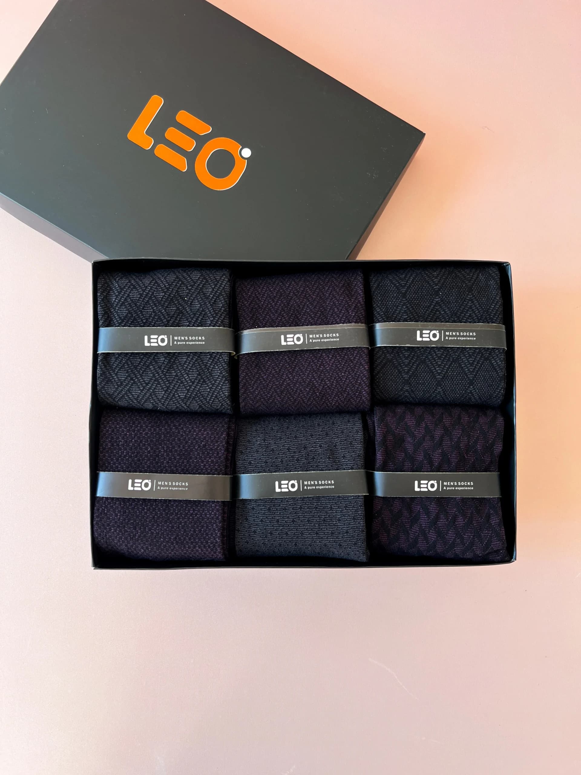 پک جوراب مردانه ساق بلند LEO کد 127