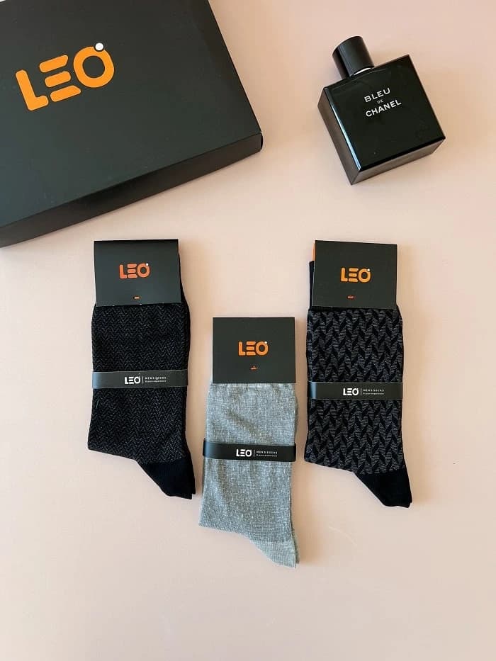 پک جوراب مردانه ساق بلند LEO کد 109 — تصویر ۲