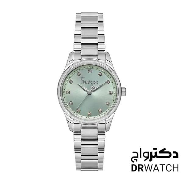 ساعت زنانه نقره ای با صفحه سبز فری لوک مدل FL.1.10444-2